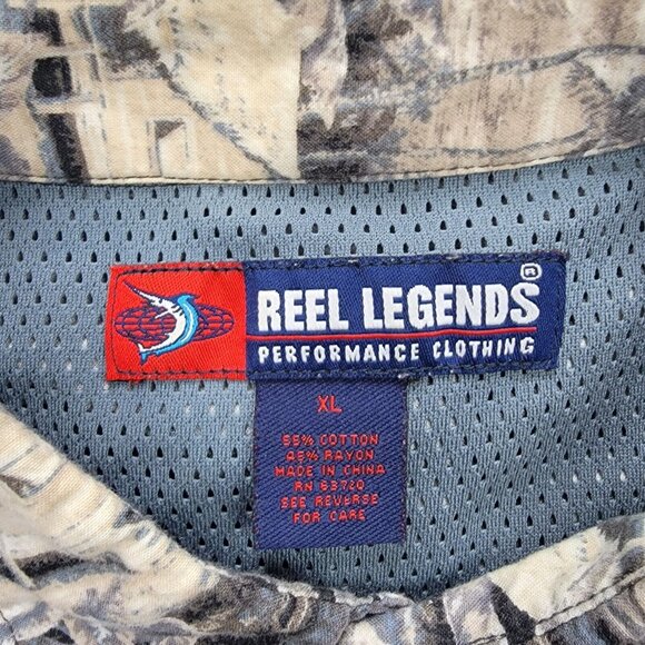 Reel Legends Shirt Mens XL Button Up Beach House Marlin Fish All Over Print - Picture 6 of 8